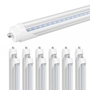 STOCK IN US T8 8FT LED Tubes 5000K 6000k Couvertures givrées FA8 Led Tube Lights Transparent Cover Single Row 16 Packs