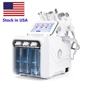 Stock aux États-Unis 6 en 1 H2O2 Microdermabrasion RF Dermabrasion Bio-lifting Wrinkle Removal SPA