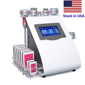 Machine professionnelle à tampons Lipolaser RF 40K 9 en 1, système de Cavitation sous vide multifonctionnel, Machine de réduction de graisse, Stock aux états-unis