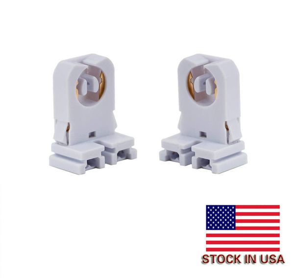 Stock in USA + Type de vis T8 Porte-lampe Jackyle 200-Pack Douille de lumière non shunted pour les remplaçants de tube fluorescent LED