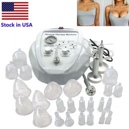 Stock aux États-Unis Pompe d'agrandissement de la thérapie de massage sous vide Levage du sein Enhancer Massager Buste Cup Body Shaping Beauty Machine fedex