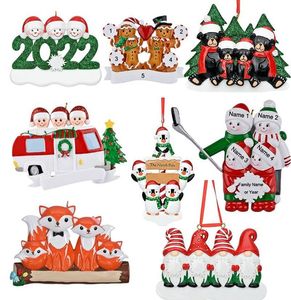 Stock Personalised Christmas Family Resin Ornament 8 Styles Diy Name Xmas Tree Decoration Holiday Gifts 10118417329