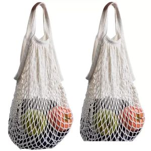 Bolsas de comestibles reutilizables con hilo de algodón, bolsas de malla para frutas y verduras para compras al aire libre Xu