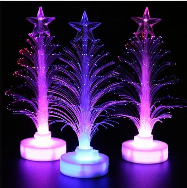 Stock vente arbre de noël chaud joyeux LED changement de couleur Mini noël arbre de noël maison Table fête décoration ornements de noël