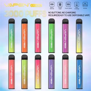 Voorraaduitverkoop VAPEN Cube 3000Puffs 0% 2% 5% Optionele wegwerpvape-pen Elektronische e-sigarettensets 3k Bladerdeeg 1000mAh Batterij Voorgevulde bladerdeeg FLEX Bars Cube 3000 Vape