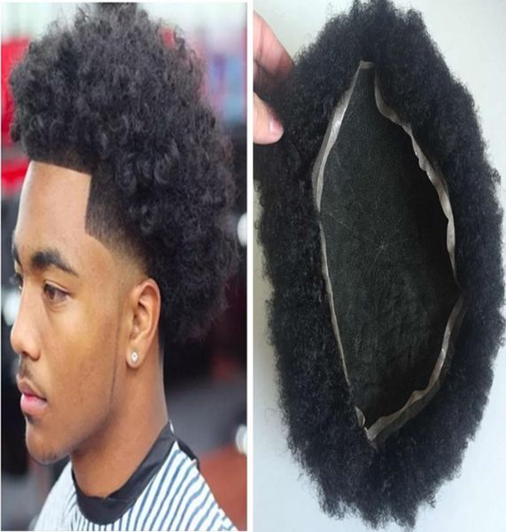 Toupet Afro en stock pour les joueurs de basket-ball et les fans de basket-ball Full Lace Men039s perruque pièces de cheveux brésiliens vierges cheveux humains Fr9872391