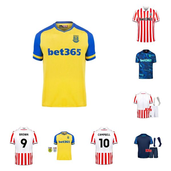 Stoke 23 24 City MIKEL CAMPBELL camisetas de fútbol SMITH FLETCHER camisetas de futbol POWELL BROWN CLUCAS kits de inicio 2023 2024 Baker hombres niños kits camisetas de fútbol uniformes