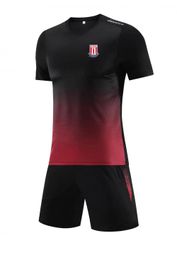 Stoke City F.C. Survêtements pour hommes loisirs d'été costume à manches courtes costume d'entraînement de sport loisirs de plein air jogging T-shirt sport de loisirs chemise à manches courtes
