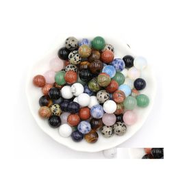 Steen 10 mm Chakra Loose Reiki Healing Natural Ball Bead Palm Quartz Mineral Crystals Tumbled Gemstones Handstuk Yoga Home Decorati Dhut8