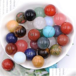 Stone 16Mm Reiki Healing Chakra Natural Craft Ball Bead Palm Quartz Minerale Kristallen Tuimelde Edelstenen Hand Stuk Home Decoration Ac Dh1Jm