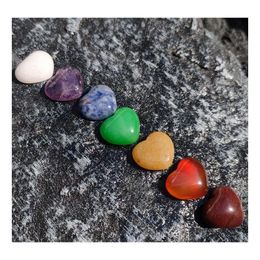 Steen 18 mm 7 Chakra Irregar Reiki Healing Crystal Seven ChakraS Energy Ncing Natural Stones Beads Decoration sieraden Drop levering DHBI1