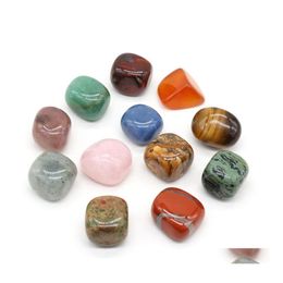 Steen 2030mm Reiki Natural Tumbled Stones Irregar Polishing Rose Quartz Tigers Eye Yoga Energy Bead voor Chakra Healing Decoratie Dr Dhajq