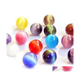 Stone 20mm 7 Chakra Round Cats Eye Crystal Opal Ball Moza￯ek Craft Geschenk Yoga Handspel Geurgeur Decoratio Luckyhat Drop Delivery Jood Dhyxg