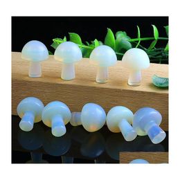 Steen 20 mm mini opaal glas champignon planten standbeeld ornament snijwoning decoratie kristal polijsten dhseller2010 drop levering juwelen dhuzc