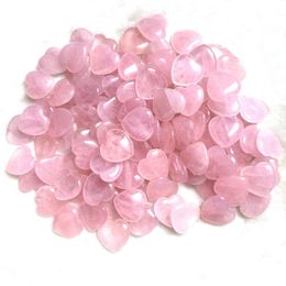 Pierre 20Mm Naturel Rose Rose Quartz Cristal Coeur Ornement Chakra Guérison Reiki Perles Pour La Fabrication De Bijoux Diy Cadeau Décoration Drop Del Dh3Dg