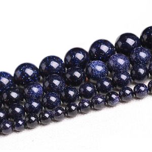 Steen 4-12 mm Natural Perles Galaxy kralen sitara sterren blauw zand zonnebeste los voor sieraden maken druppel levering 2021 dhuit