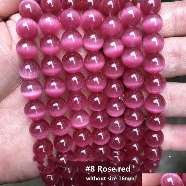 Pierre 4Mm14Mm Opale Pierre Charmes Or Rose Brins De Chaîne De Bricolage Perles Rondes Opales À Vendre Produits Semi-finis Usine Direct Supplie Dhhpj