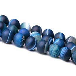 Piedra 6-10 mm Dl Polaco Carnelian Stripe Beads Onyx Gems Round Loose Agat Stone Joyería natural para hacer la entrega de la gota 2021 Dhodg