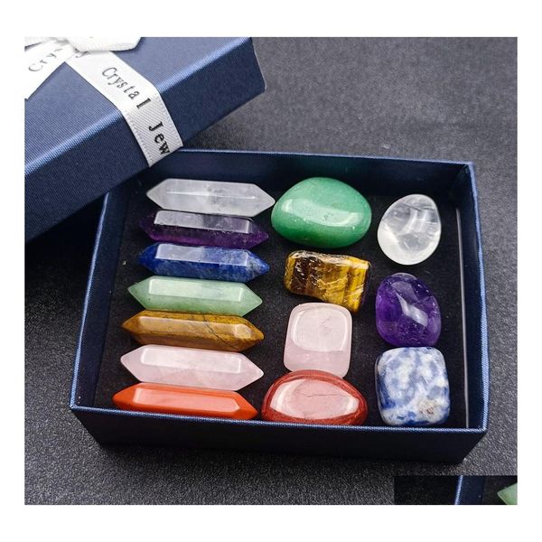 Pierre 7 Chakra Ensemble Reiki Pierres De Cristal Naturel Polissage Rock Quartz Yoga Perle D'énergie Guérison Décoration Drop Livraison Bijoux Dhyyj