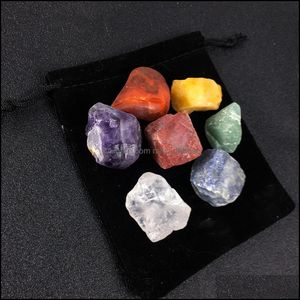 Pierre 7 Pcs Chakra Pierre Ensemble Irregar Reiki Guérison Cristal Sept Chakras Énergie Ncing Pièce À Main Pierres Naturelles Perles Dec Dhseller2010 Dhmea