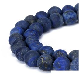 Steen 8 mm fctory prijs 4 6 8 10 12 mm natuurlijke dl Poolse matte lapis lazi ronde losse kralen sieraden maken doe -het -zelf drop levering dhgarden dh3az