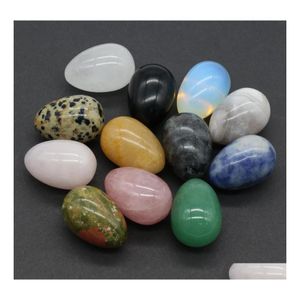 Stone Crystal 3cm Easter Egg Natural Quartz Aquarium Witchcraft Spirituele Kawaii Room Decor Home Decoratie Accessoires Drop Lever Dhupx