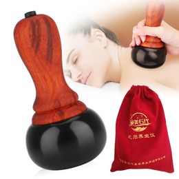Piedra eléctrica Gua Sha masajeador Natural Bianstone GuaSha raspado espalda cuello cara relajar músculos masaje cuidado de la piel Spa240102