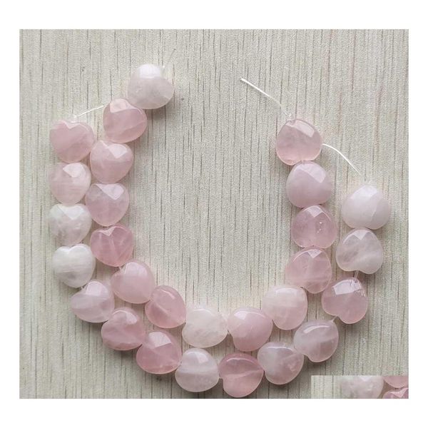 Pierre à la mode en forme de cœur, Quartz Rose naturel, perles à facettes coupées, pour la fabrication de bijoux, Jiaminstore, livraison directe, Dhl2L, 15Mm