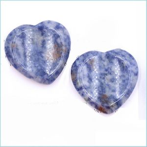 Pierre Guérison Chakra Amour Coeur Poche Palm Sodalite Inquiétude Pierre Pour Anxiété Reiki Ncing Roches Pierre Précieuse Ferme Cuisine Maison Goutte Dhfgp