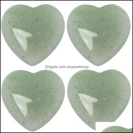 Steen hartvormige natuurlijk groen kwarts edelsteen kristal genezing chakra reiki ambachtelijk speelgoed 20x6 mm drop levering 2021 je dhseller2010 dh7d3
