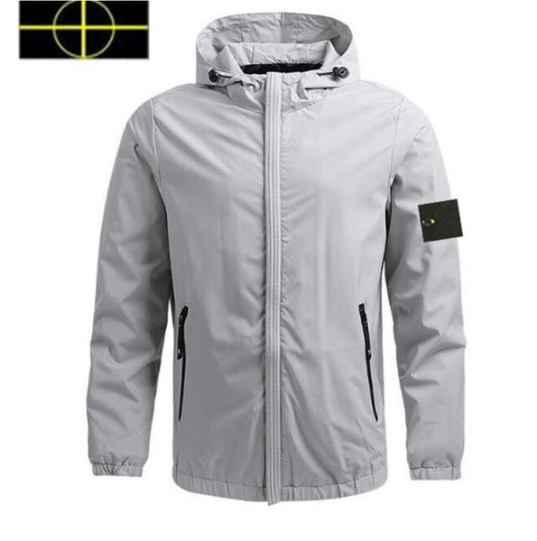 Chaqueta de piedra 23S Cazón de talla grande Spring y Autumn Men's Windbreaker Brand Logo