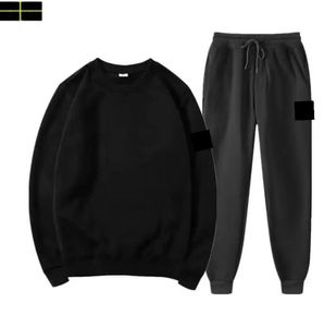 Stone Jacket Island Men Femmes Casual Tracksuit Spring Autumn Men's's Men's Solid Color Sportswear Brand Pantalie Pantalon Fashion Metal Embroderie Signe Sports Q1