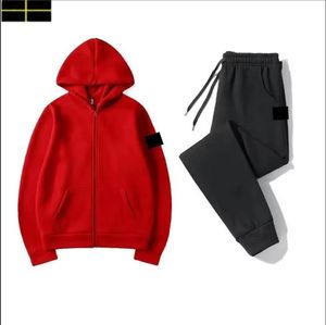 Stone Jacket Island Men Femmes Casual Tracksuit Spring Autumn Men's's's sets massifs couleurs de sports sweat à sweat à sweat à sweat de vêtements de mode 2 pièces