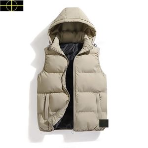 Stone Jacket Jackets Winter Designer Vest Dames Mens Parka jas Wit Down Down Dames Jacket Hood Collar Warm Outer A23