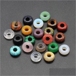 Steen losse kralen Big 5mm gat natuurlijke rooskwarts turquoise naakte stenen diy sieraden acc drop levering dhgarden dh6em