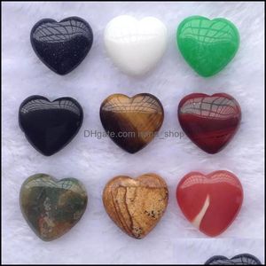 Steen losse kralen sieraden 20x6mm liefde hartvormige natuurlijke genezingskristallen stenen valentijnsdag ornamenten mti kleur niet poreuze huis decora