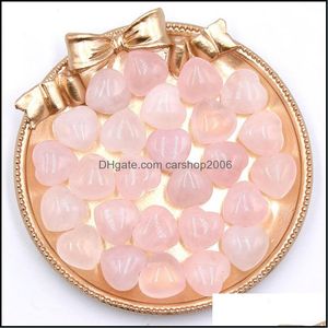 Steen losse kralen sieraden Natuurlijk kristal 15 mm hart ornamenten roze kwarts genezende kristallen energie reiki edelstenen ambachtelijke handstukken woonkamer d