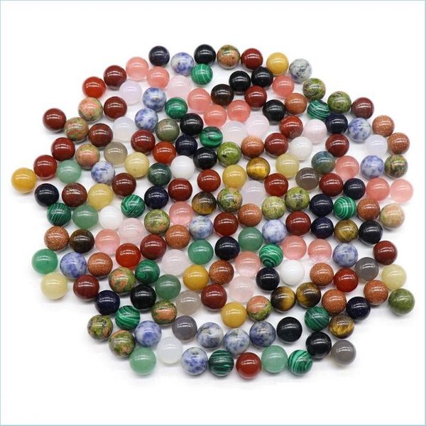 Pierre Naturelle Cristal Agate Pierre Semi Précieuse Pour La Fabrication De Bijoux Perles Rondes De 12 Mm Sans Trous Bk Livraison En Gros Drop Dhxdc