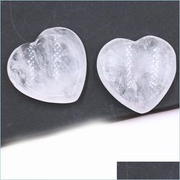 Stone Natural Crystal Heart Stones gepolijste getumpte edelstenen liefde gesneden palm zorgen steen voor genezende reiki sieraden maken decorati dhhg2