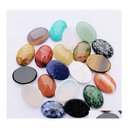 Stone Natural Crystal Semiprecious 25x18mm gezicht voor kettingring oorringen sieraden accessoire drop levering dhkzc