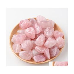 Pierre Naturel Rose Cristal Irregar Ornements Quartz Cristaux De Guérison Énergie Reiki Gem Artisanat Pièces À Main Salon Décoration Drop Dh2Zk