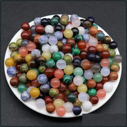 Steen niet-poreuze 12 mm ronde bal geen gat losse kralen 7 chakra's steen charmes genezing Reiki roze kwarts kristalcabine voor di dhseller2010 dh1d7