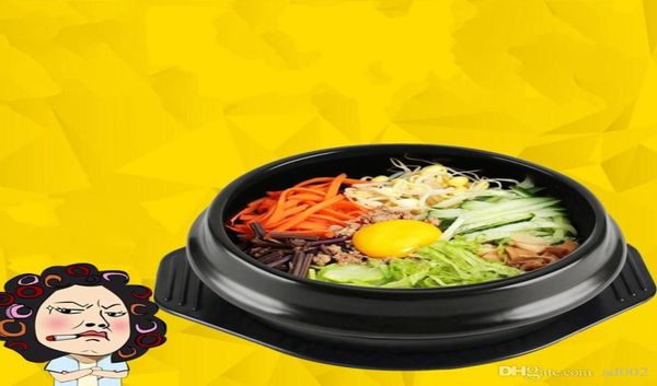 Olla de piedra de uso resistente para jabón miso Bibimbap coreano, termoestabilidad, cuenco con aislamiento térmico Ishinabe con bandeja, dos tamaños 16ff27656062