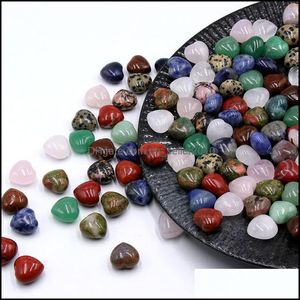 Petite pierre de Quartz naturel de 15Mm, Mini cœur sculpté, décoration de guérison en cristal, artisanat Dhseller2010, livraison directe 2021 Dm8