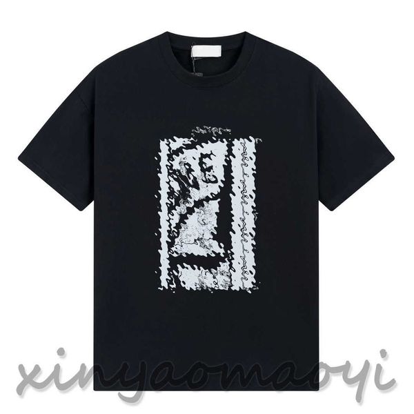 Stone-y006-1, nouveau T-shirt d'été à manches courtes à motif imprimé limité de Tokyo, style multi-imprimé bicolore noir et blanc, version de haute qualité