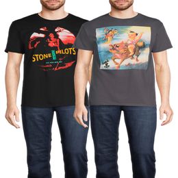 Stone Temple Pilots Men's and Big Men's Album Graphic Tee Lot de 2, Tailles S-3XL