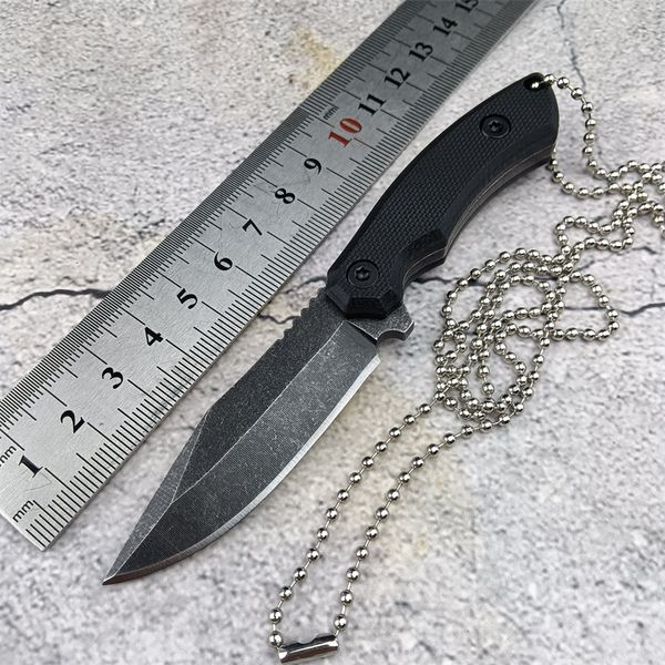 Stone Wash Cloud Mini Tactical Fixed Couteau 8CR13MOV BLADE G10 GANDE EDC TACTIQUE OUTDOOR Self défense Hunting Camping Naive 15017 15002 15550 15006