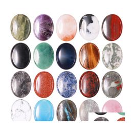 Pierre Inquiétude Pouce Gemme Quartz Rose Naturel Guérison Cristal Thérapie Traitement Reiki Minéraux Spirituels Mas Palm Gem Drop Delivery Dh7Au