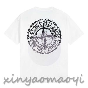Stone-y006-6, camiseta de diseño de manga corta para hombre y mujer, cómoda y casual, estilo multiestampado bicolor blanco y negro, número de placa de alta calidad