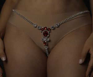 Stonefans Rhinestone cristal string femme bikinis culotte bling bijoux de taille sexy